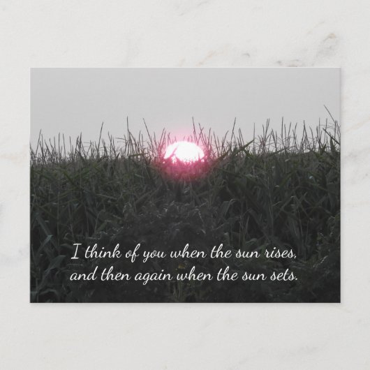 あなた考えの日の出と日の入りの引用文写真 ポストカード (正面)