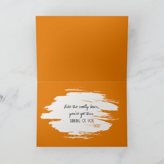 あなた考えの秋の毛織のクマ毛虫 カード (内部)