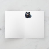 あなた考えの黒熊の動物自然野生動物 カード (内部)