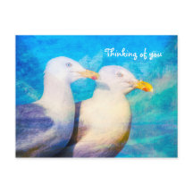 あなた考えの2つのカモメの青空