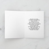 あなた考えの,さくらんぼの花,ピンクと緑 カード (内部)