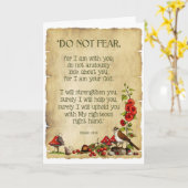 あなた考えの:イザヤ書第41章10節、オリジナル自然芸術 カード (黄色い花)