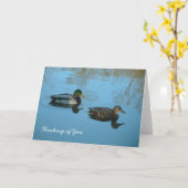 あなた考えの |ダックス カード (黄色い花)