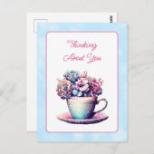 あなた考えの |フローラかわいらしの友情 ポストカード (正面/裏面)