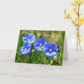 あなた考えの – Blue Flowers カード (黄色い花)