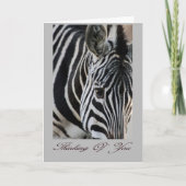 あなた考えの – Zebra – 動物 カード (正面)