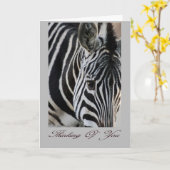 あなた考えの – Zebra – 動物 カード (黄色い花)