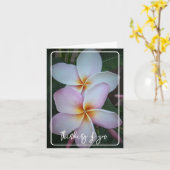 あなた考えるのハロープルメリア折り畳みグリーティングカード カード (黄色い花)