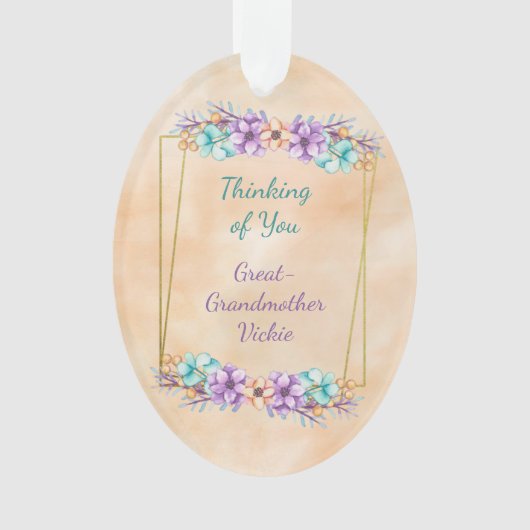 あなた考えるの祖母の素晴らしこと オーナメント (正面)