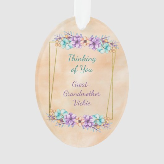 あなた考えるの祖母の素晴らしこと オーナメント (裏面)
