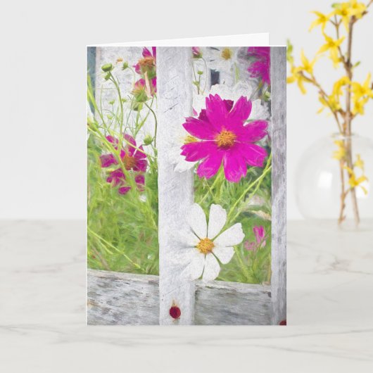 あなた考えるの花の庭 カード (黄色い花)