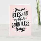 あなた考えるの – あなたは私の命を賛美持っている サンキューカード (正面)