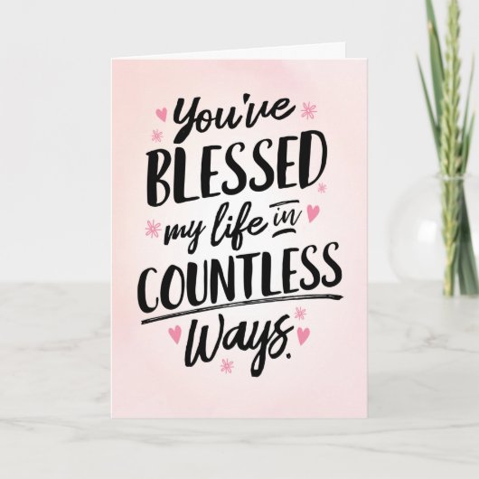 あなた考えるの – あなたは私の命を賛美持っている サンキューカード (正面)