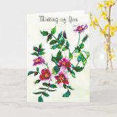 あなた考えるの – ヴィンテージバラ カード (黄色い花)