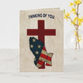 あなた考えるの,軍隊,祈の手/フラグ カード (黄色い花)