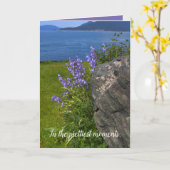 あなた考え,自然シーン，愛，花，海 カード (黄色い花)