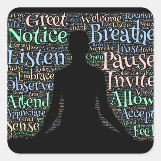 あなた自身および他のために現在があります スクエアシール (正面)