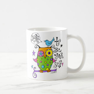 あなた自身がフクロウのマグあって下さい コーヒーマグカップ