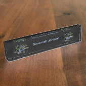 あなた自身が感動的な単語の雲あって下さい デスクネームプレート (側面)