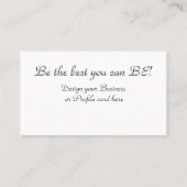 あなた自身が感動的な単語の雲あって下さい 名刺 (裏面)