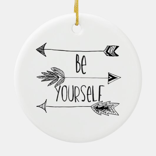あなた自身が矢あって下さい セラミックオーナメント (裏面)
