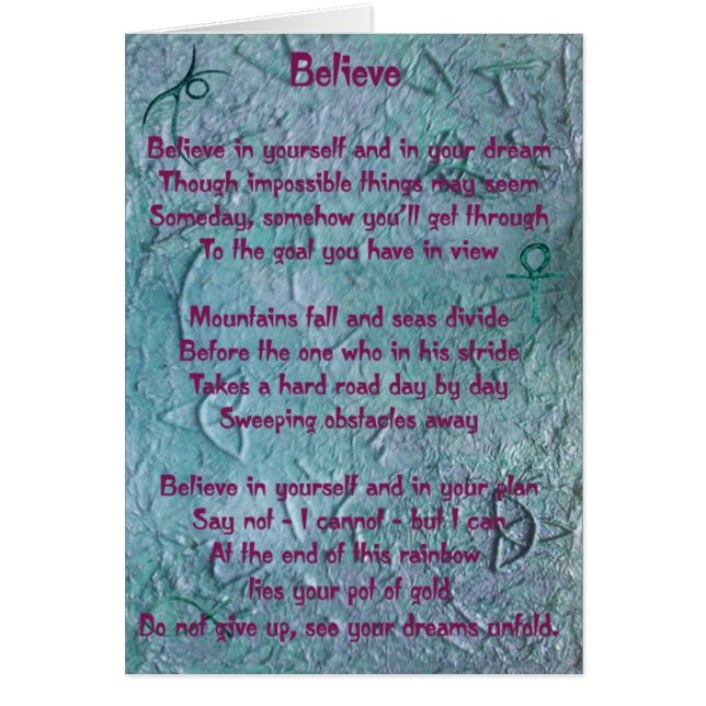 あなた自身で信じて下さい (正面)