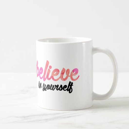 あなた自身で信じて下さい コーヒーマグカップ (右)