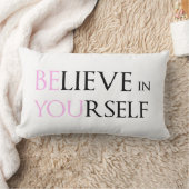 あなた自身で信じて下さい-刺激の引用文のミームあります ランバークッション (ブランケット)