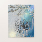 あなた自身で冬の雪のやる気を起こさせるな引用文を信じて下さい ジグソーパズル (縦)