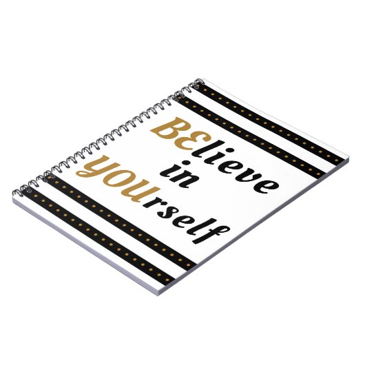 あなた自身で感動的な引用文を信じて下さい ノートブック (左側)