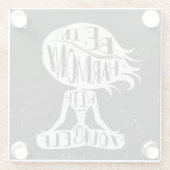 あなた自身と調和してあって下さい ガラスコースター (裏面)