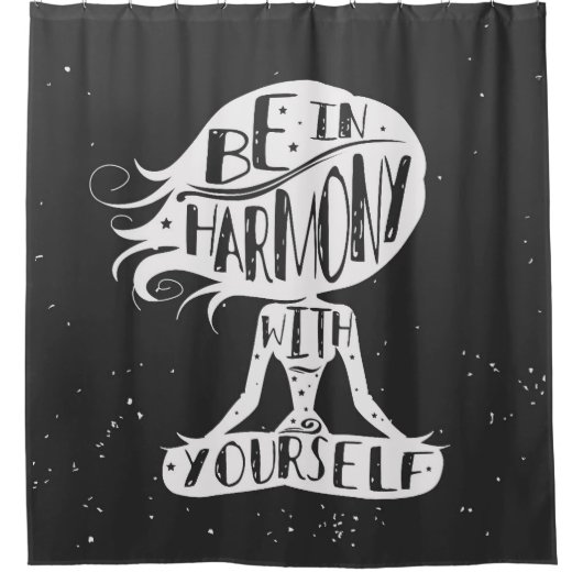 あなた自身と調和してあって下さい シャワーカーテン (正面)