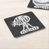 あなた自身と調和してあって下さい スクエアペーパーコースター (アングル)