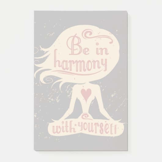 あなた自身と調和して2でであって下さい ポストイット (正面)