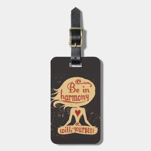 あなた自身と調和して2でであって下さい ラゲッジタグ (正面縦)