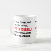 あなた自身にそれをマグ保って下さい コーヒーマグカップ (正面左)