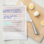 あなた自身のお母さんの祖母のお気に入りのなレシピのカスタムを加えて下さい キッチンタオル (四つ折り)