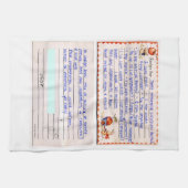 あなた自身のお母さんの祖母のお気に入りのなレシピのカスタムを加えて下さい キッチンタオル (横)