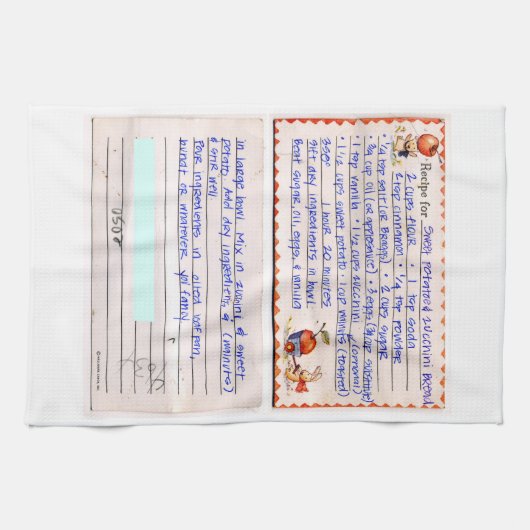 あなた自身のお母さんの祖母のお気に入りのなレシピのカスタムを加えて下さい キッチンタオル (横)