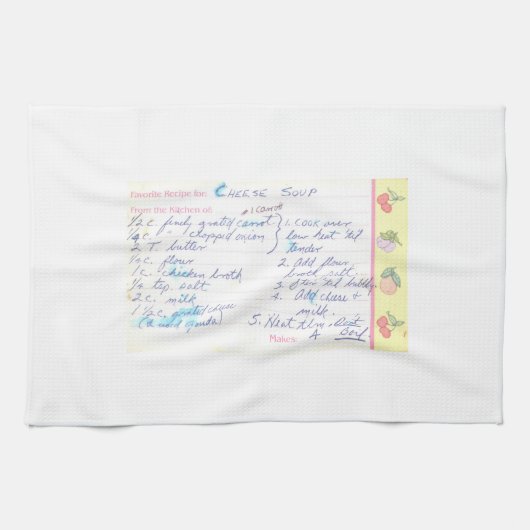 あなた自身のお母さんまたは祖母のお気に入りのなレシピを加えて下さい キッチンタオル (横)