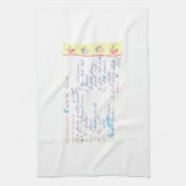 あなた自身のお母さんまたは祖母のお気に入りのなレシピを加えて下さい キッチンタオル (縦)