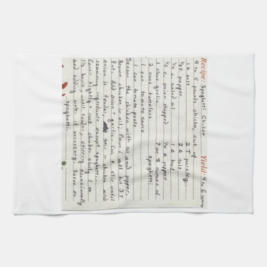 あなた自身のお気に入りのなレシピの祖母のお母さんのカスタムを加えて下さい キッチンタオル (横)