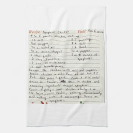 あなた自身のお気に入りのなレシピの祖母のお母さんのカスタムを加えて下さい キッチンタオル