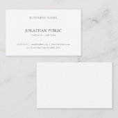 あなた自身のお洒落でモダンでエレガントで容易な平野を作成して下さい 名刺 (正面/裏面)