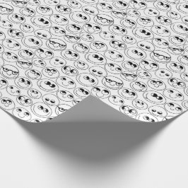 あなた自身のかわいい顔を着色して下さい ラッピングペーパー