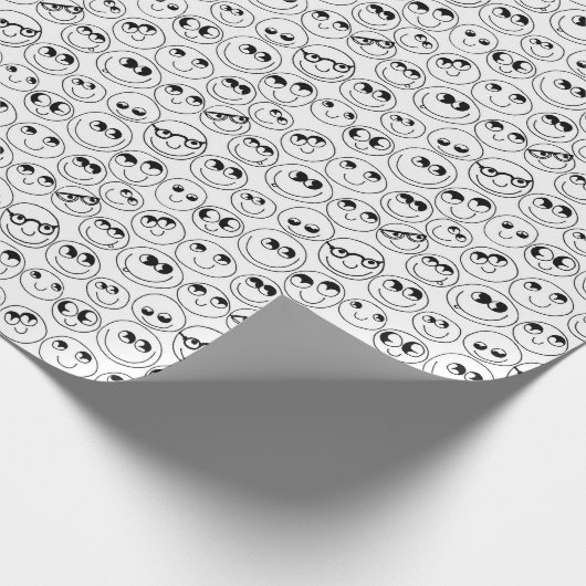 あなた自身のかわいい顔を着色して下さい ラッピングペーパー (角)