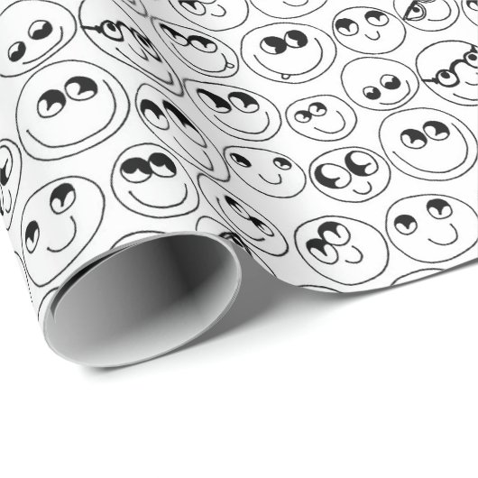 あなた自身のかわいい顔を着色して下さい ラッピングペーパー (ロールコーナー)