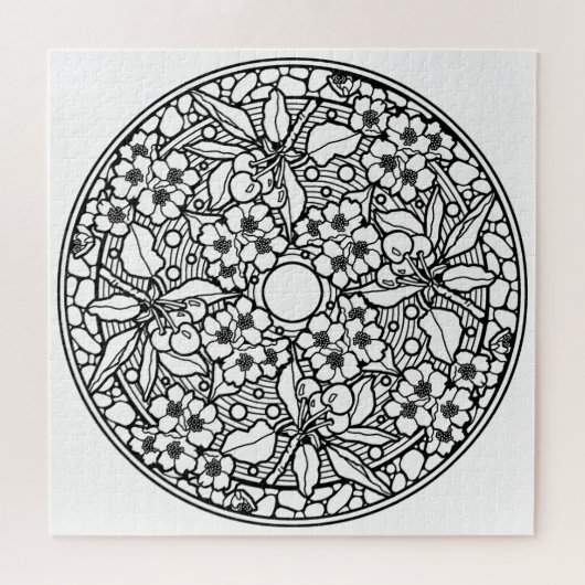 あなた自身のぬり絵帳のデザインのさくらんぼを着色して下さい ジグソーパズル (横)