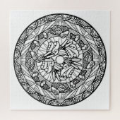 あなた自身のぬり絵帳の曼荼羅動物の鳥を着色して下さい ジグソーパズル (横)