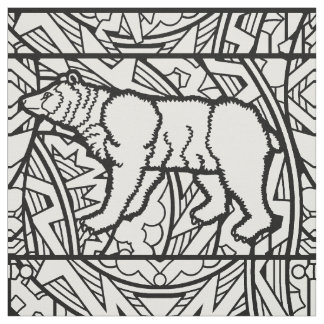 あなた自身のぬり絵帳の繰り返しパターンを動物着色して下さい ファブリック